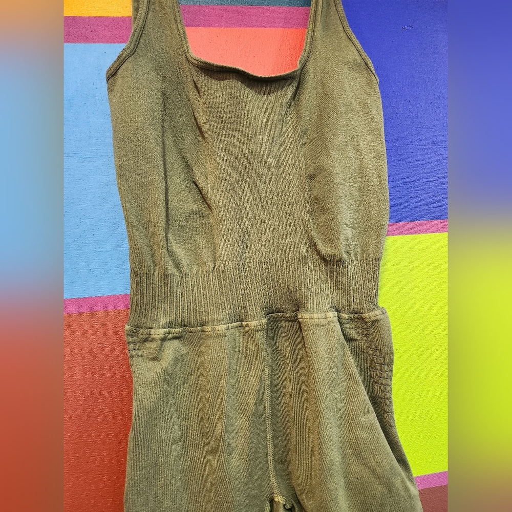 Free People Movement Good Karama Onesie- Secret Moss (XS/S) - Picture 4 of 5
